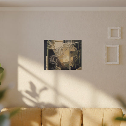 Tranquil Incense Smoke Canvas Art - Ukiyo E Inspired Zen