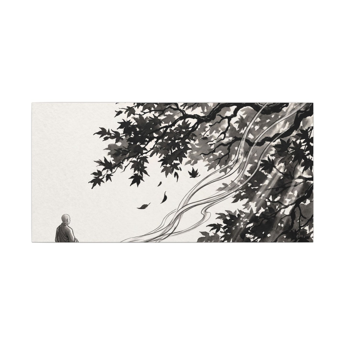 Serene Incense Smoke Canvas Art - Ukiyo E Inspired Zen