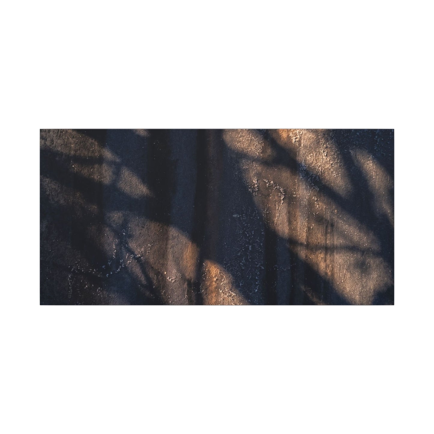 Dark Japandi Shadow Play in Golden Hour | Shadow Zen Canvas Art
