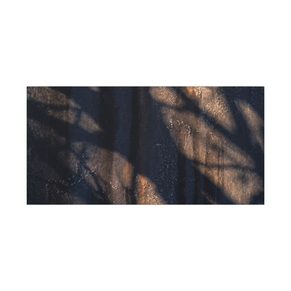 Dark Japandi Shadow Play in Golden Hour | Shadow Zen Canvas Art