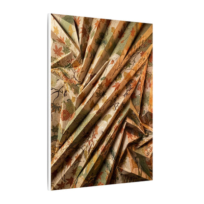 Paper Fold Autumn Canvas Art | Japandi Earthy Design