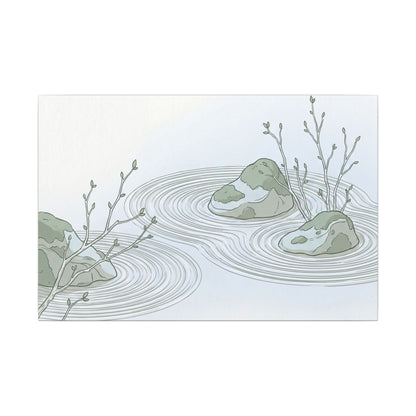 Moonlight Rock Garden Canvas Art - Japandi Ma