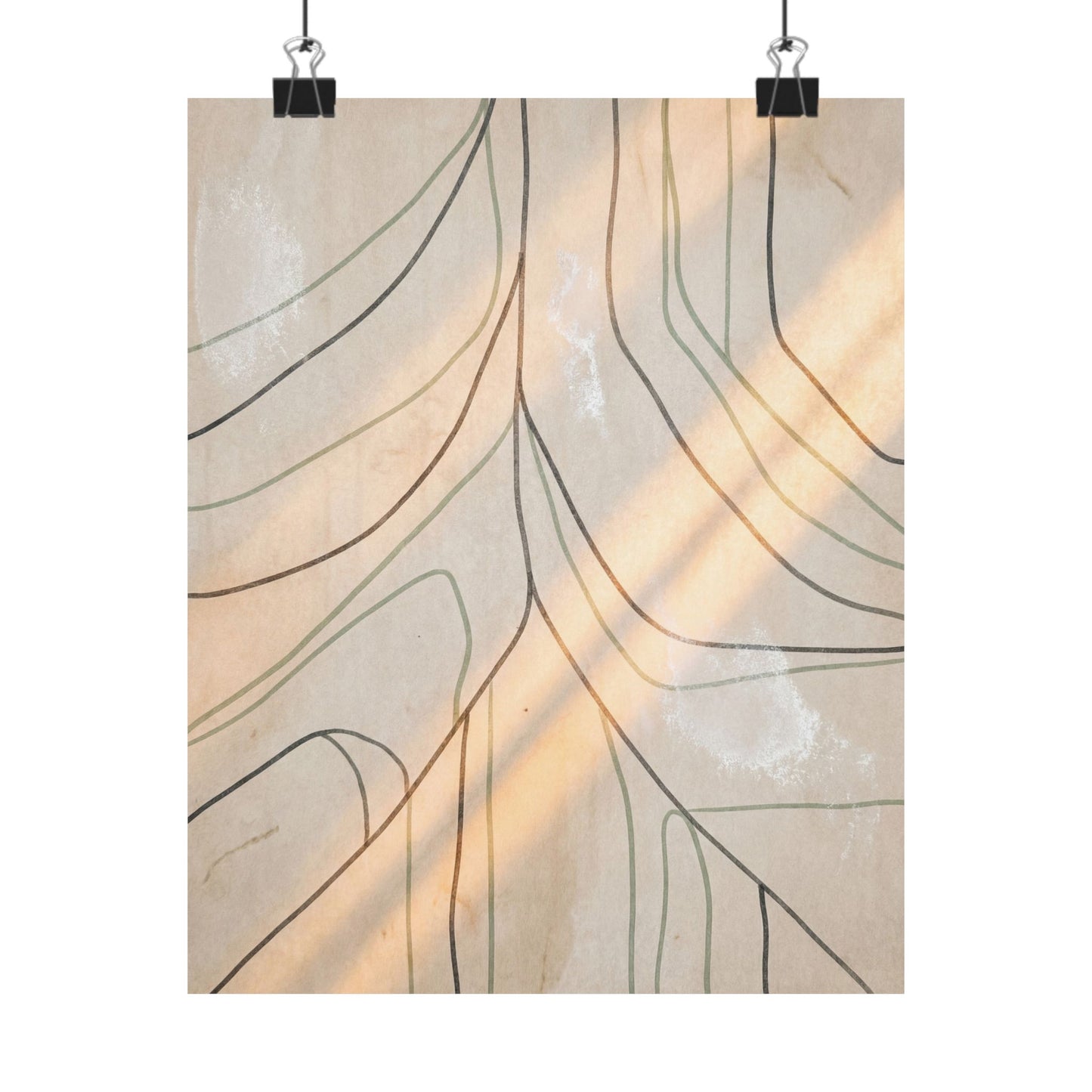 Winter Shoji Screen Minimal Line Wall Art Print | Elegant Decor Art Print