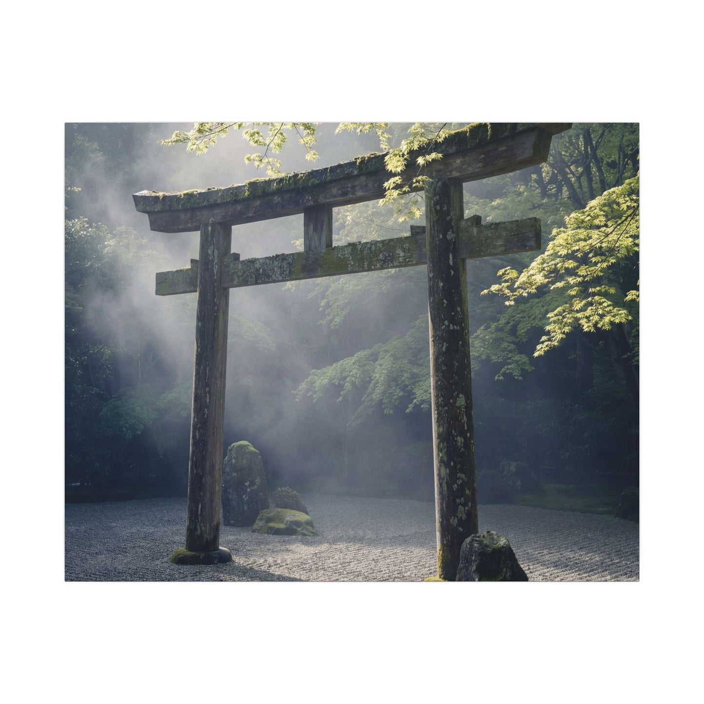 Torii Gate Canvas Art | Spring Zen Karesansui Art