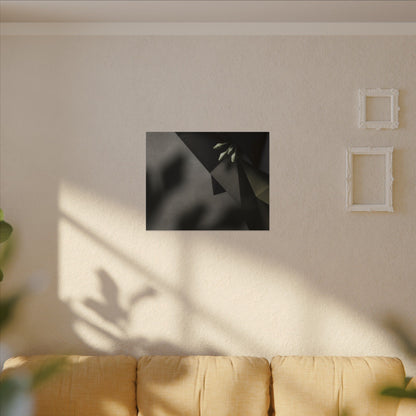 Paper Fold Moody Minimal Canvas Art | Luxurious Dark Japandi Art
