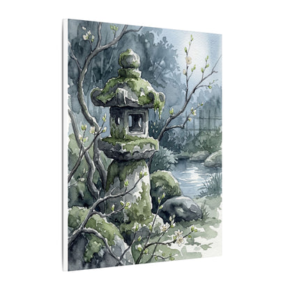 Moonlight Stone Lantern Canvas Art - Japandi Seijaku