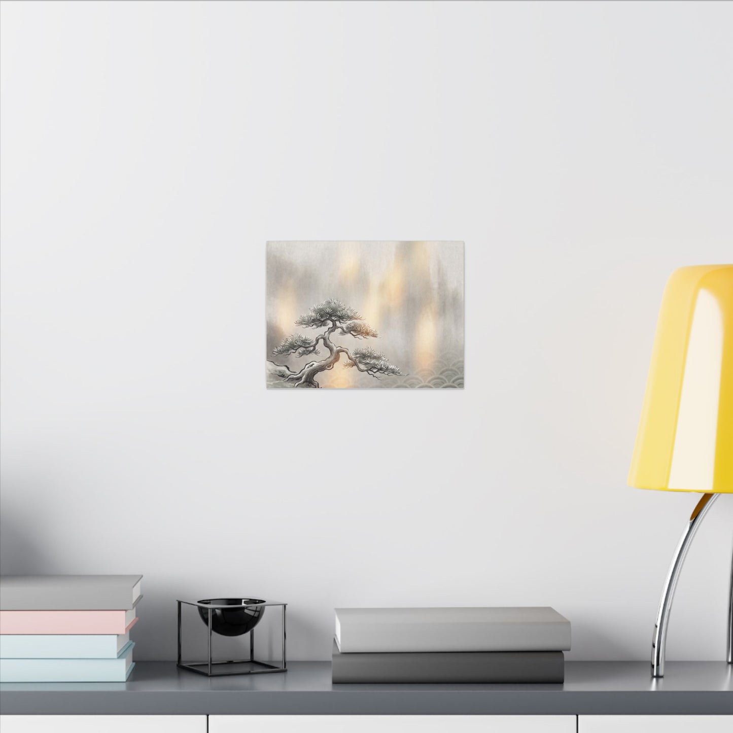 Pine Tree Canvas Art | Winter Japandi Japanese Pattern Art