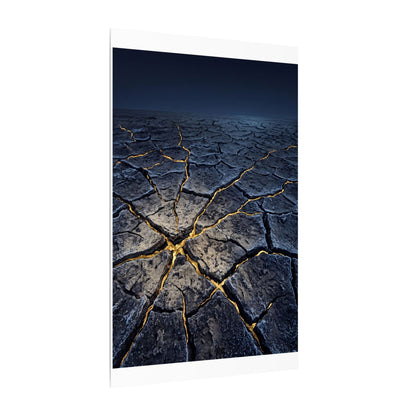 Cracked Earth Broken Beauty Canvas Art | Artful Kintsugi Art