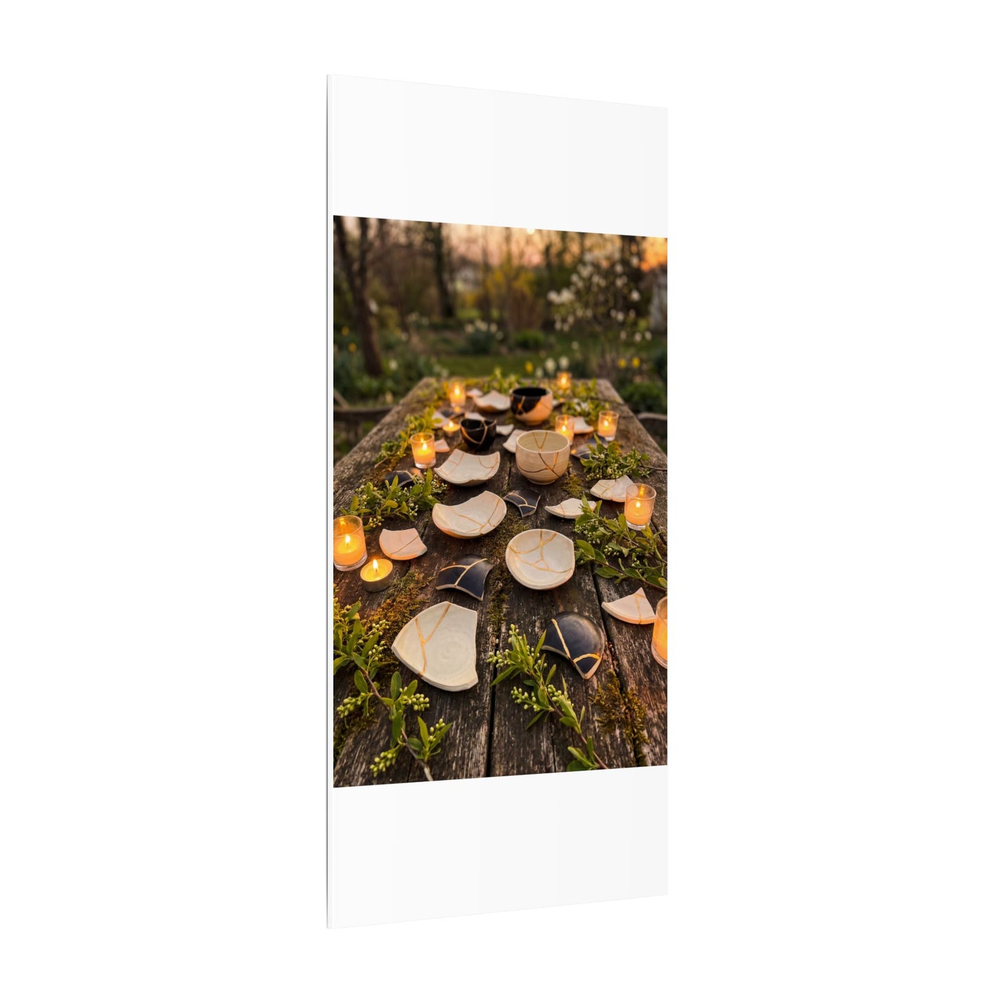 Broken Pottery Spring Canvas Art | Kintsugi Beautiful Design