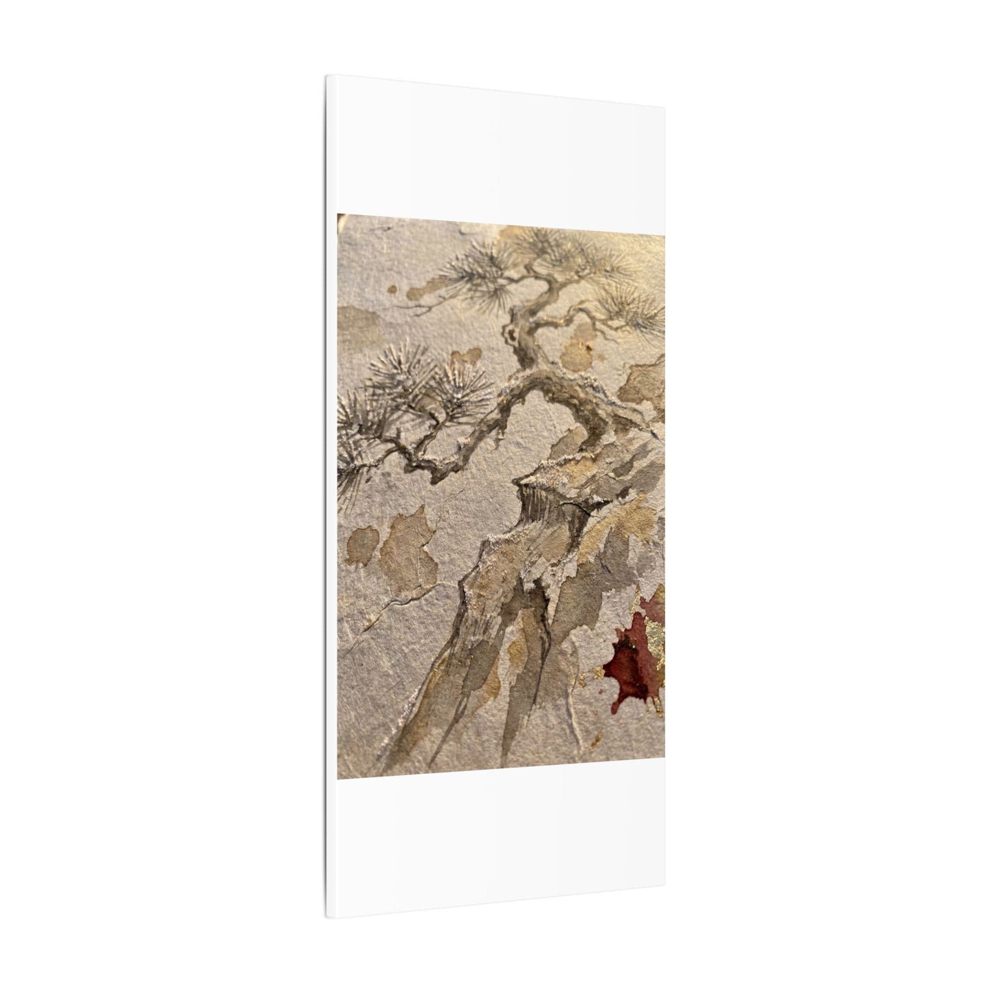Pine Tree Canvas Art | Winter Japandi Japanese Pattern Art
