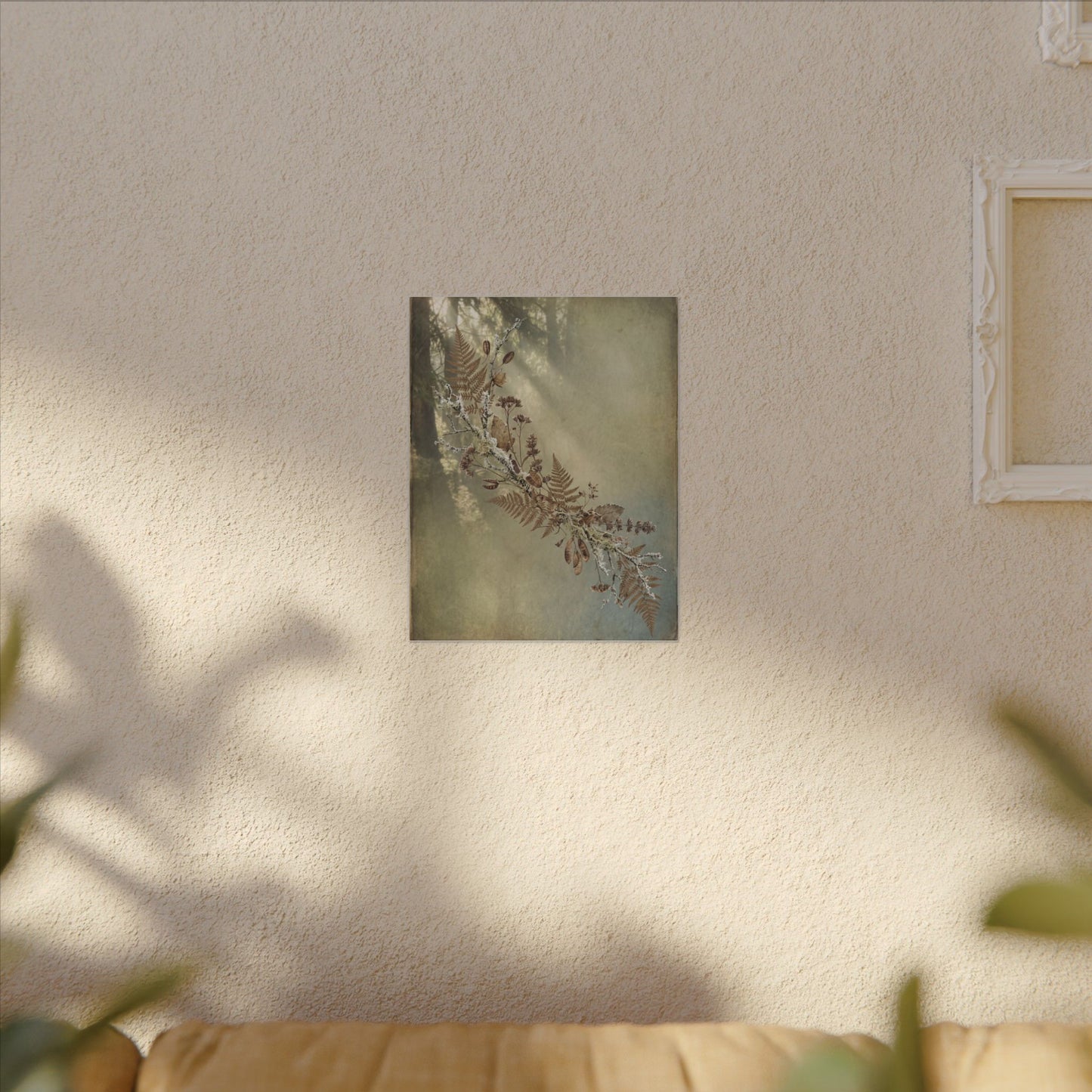 Winter Dried Flowers Forest Whimsy Canvas Art | Earthy Decor