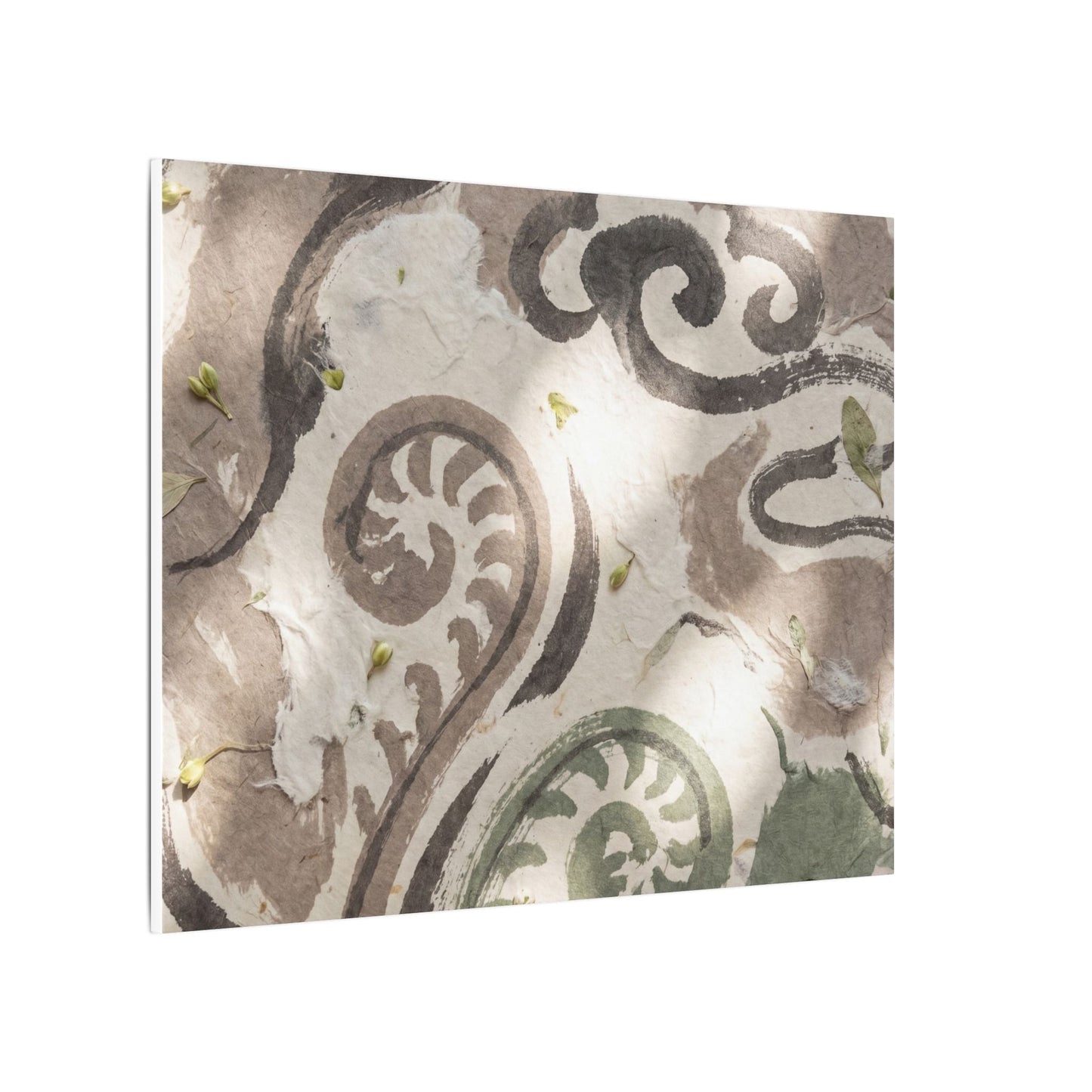Dappled Ink Brushstroke Canvas Art - Japandi Ma