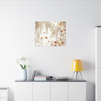 Shibui Wisteria Canvas Art - Japandi Japanese Pattern