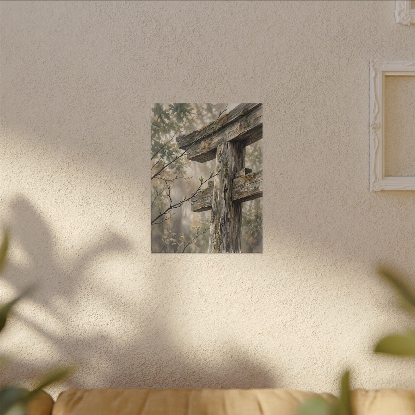 Torii Gate Spring Canvas Art | Japandi Neutral Design