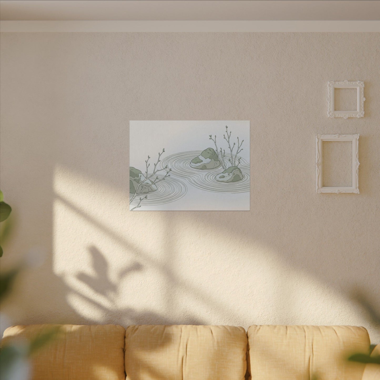 Moonlight Rock Garden Canvas Art - Japandi Ma