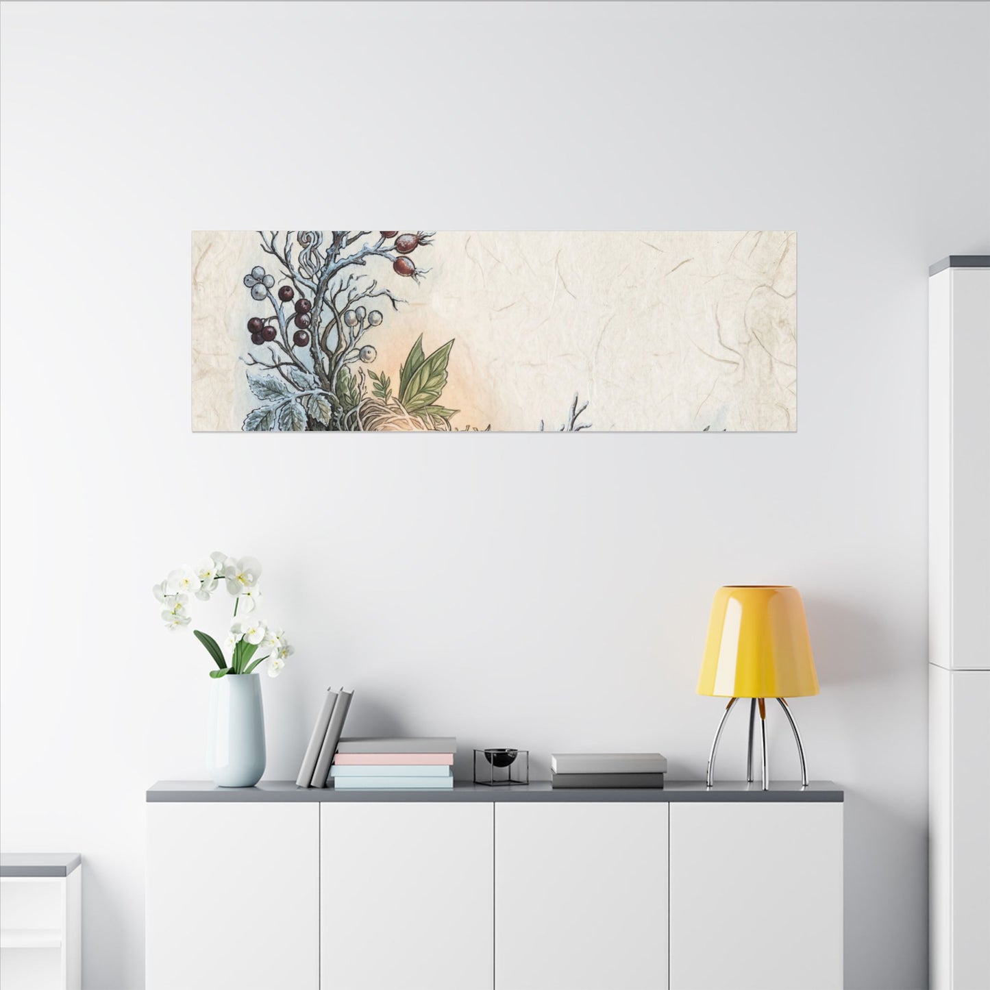 Winter Shoji Screen Forest Whimsy Canvas Art | Enchanting Decor