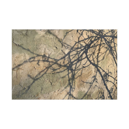 Japandi Shadow Play in Golden Hour | Texture Canvas Art