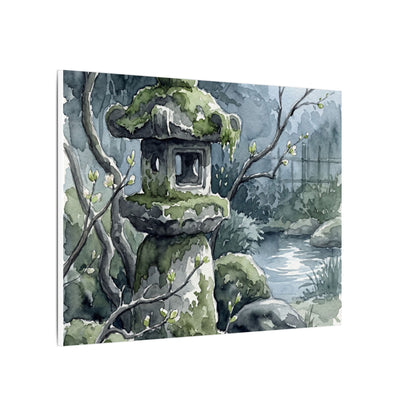 Moonlight Stone Lantern Canvas Art - Japandi Seijaku