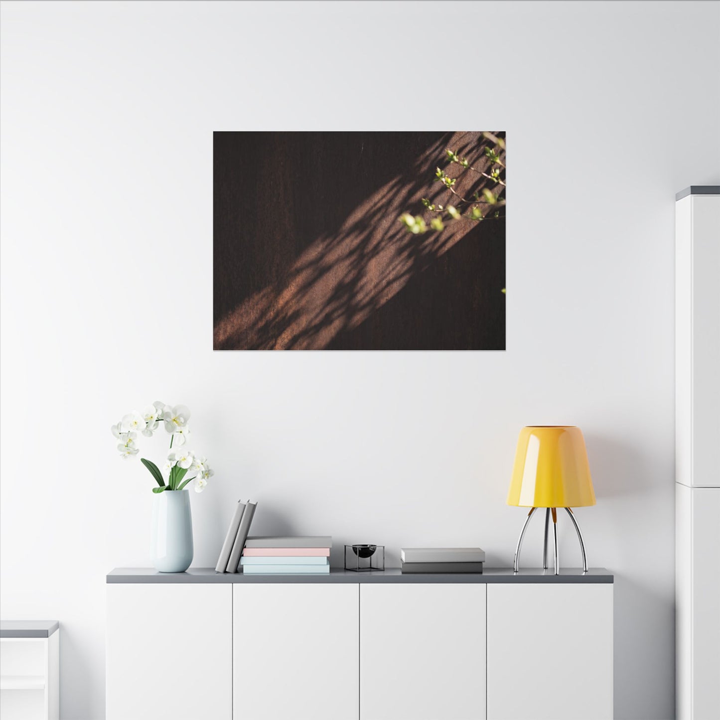 Rust Patina Moody Minimal Canvas Art | Sophisticated Dark Japandi Art