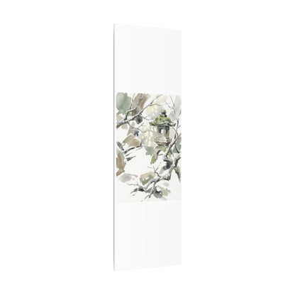 Elegant Stone Lantern Canvas Art - Watercolor Japandi