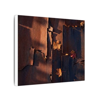 Seijaku Rust Patina Canvas Art - Dark Japandi Shadow Zen