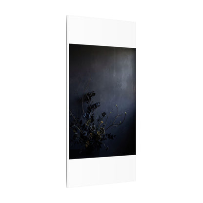 Dried Flowers Spring Canvas Art | Dark Japandi Moody Design