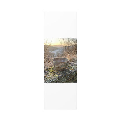 Golden Hour Ceramic Bowl Canvas Art - Japandi Shibui