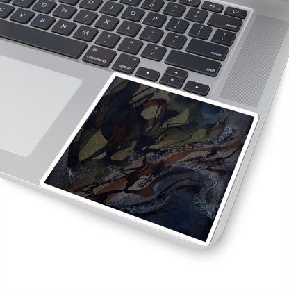Overcast Shadow Play Sticker - Dark Japandi Fukinsei Art Print