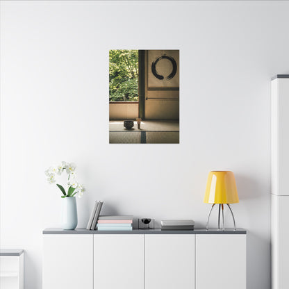 Tea Ceremony Enso Canvas Art | Serene Zen Art
