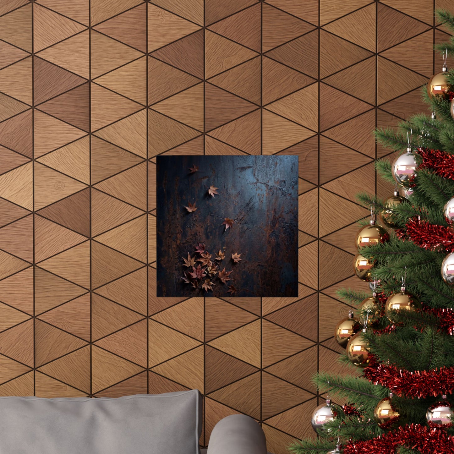 Rust Patina Wall Art Print | Autumn Dark Japandi Shadow Zen Art