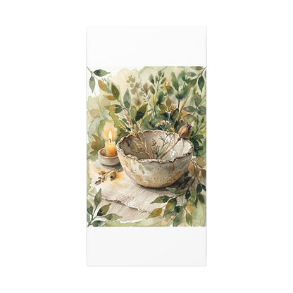 Ceramic Bowl Summer Canvas Art | Japandi Elegant Design