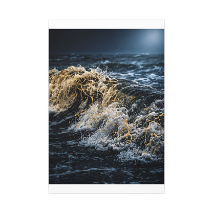 Ocean Wave Winter Canvas Art | Kintsugi Artful Design