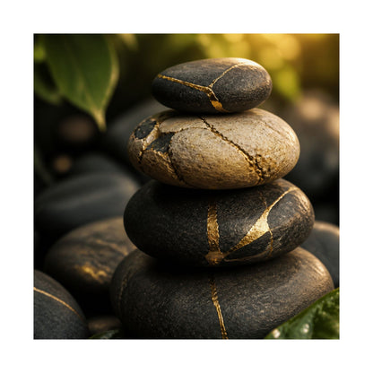 Summer River Stones Broken Beauty Wall Art Print | Beautiful Decor