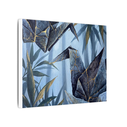 Paper Fold Canvas Art | Summer Kintsugi Crackle Gold Art