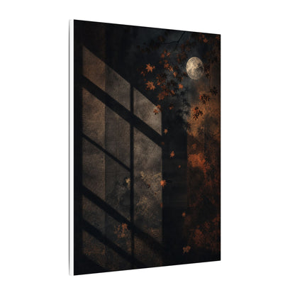 Sophisticated Shadow Play Canvas Art - Dark Texture Dark Japandi