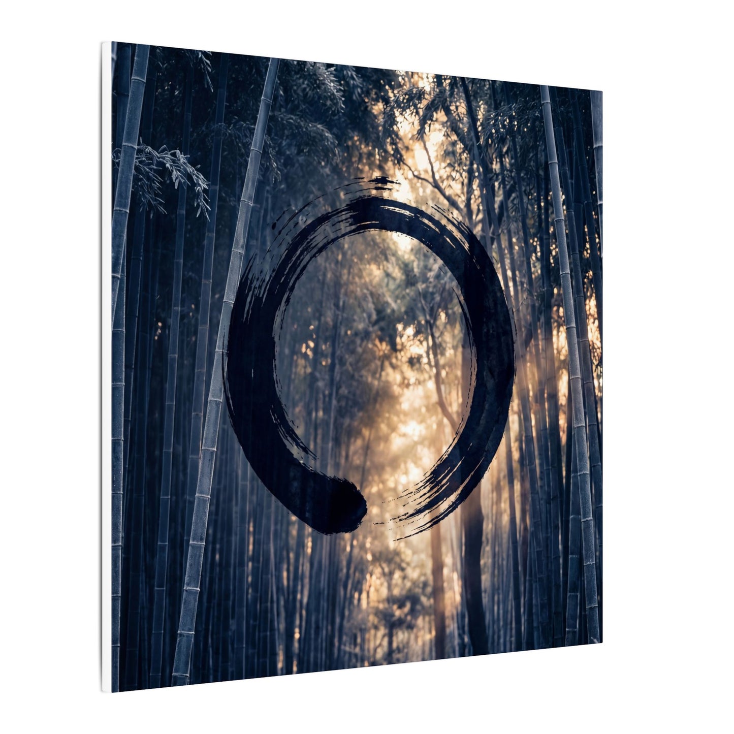 Bamboo Grove Canvas Art | Winter Zen Enso Art