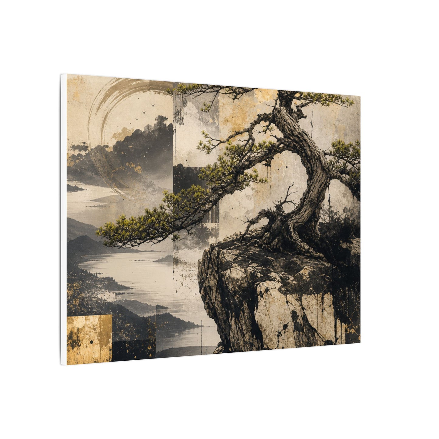 Golden Hour Pine Tree Canvas Art - Japandi Datsuzoku