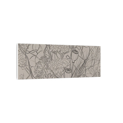 Summer Dried Flowers Minimal Line Canvas Art | Elegant Decor