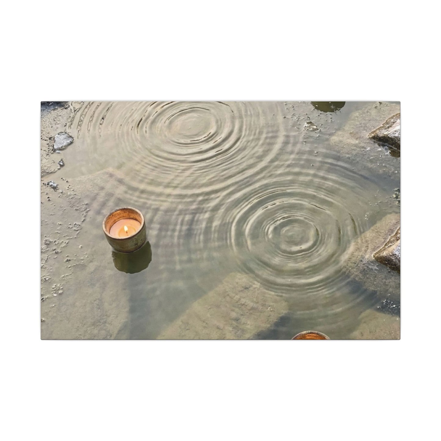 Water Ripple Canvas Art | Winter Japandi Japanese Pattern Art