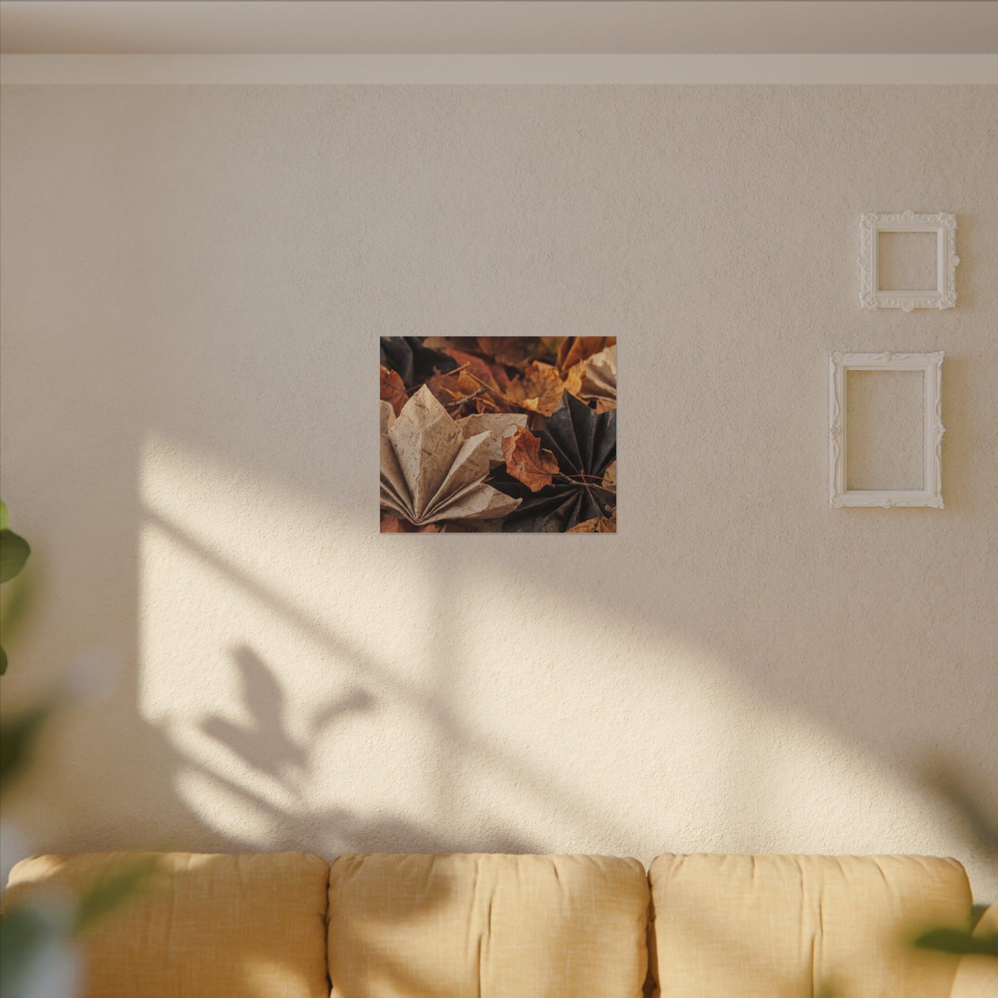 Paper Fold Texture Canvas Art | Elegant Japandi Art
