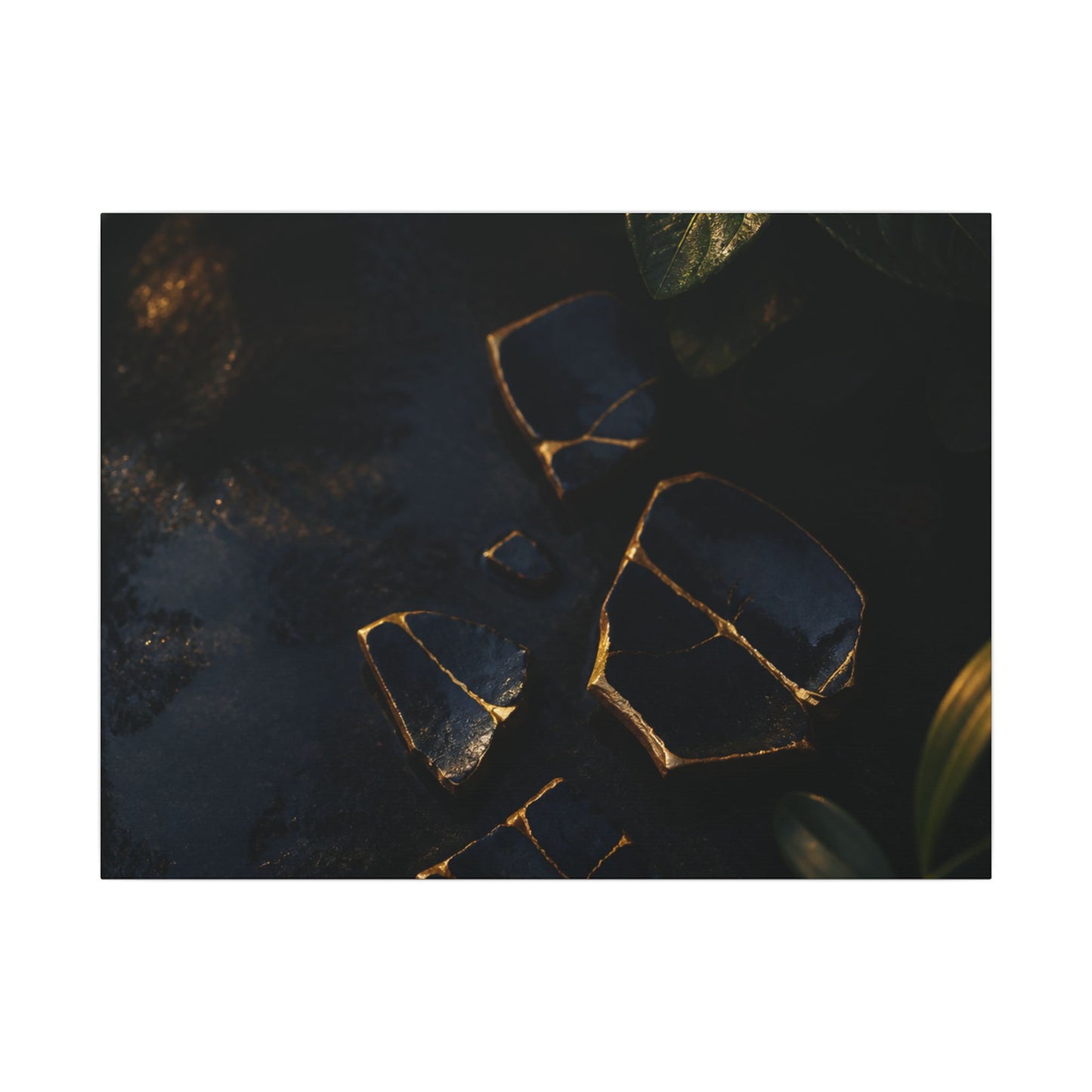 Summer Broken Pottery Moody Minimal Canvas Art | Atmospheric Decor