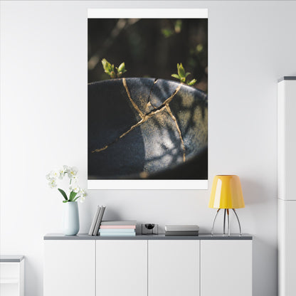 Seijaku Broken Pottery Canvas Art - Dark Japandi Shadow Zen