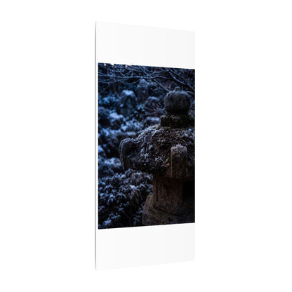Moody Stone Lantern Canvas Art - Shadow Zen Dark Japandi