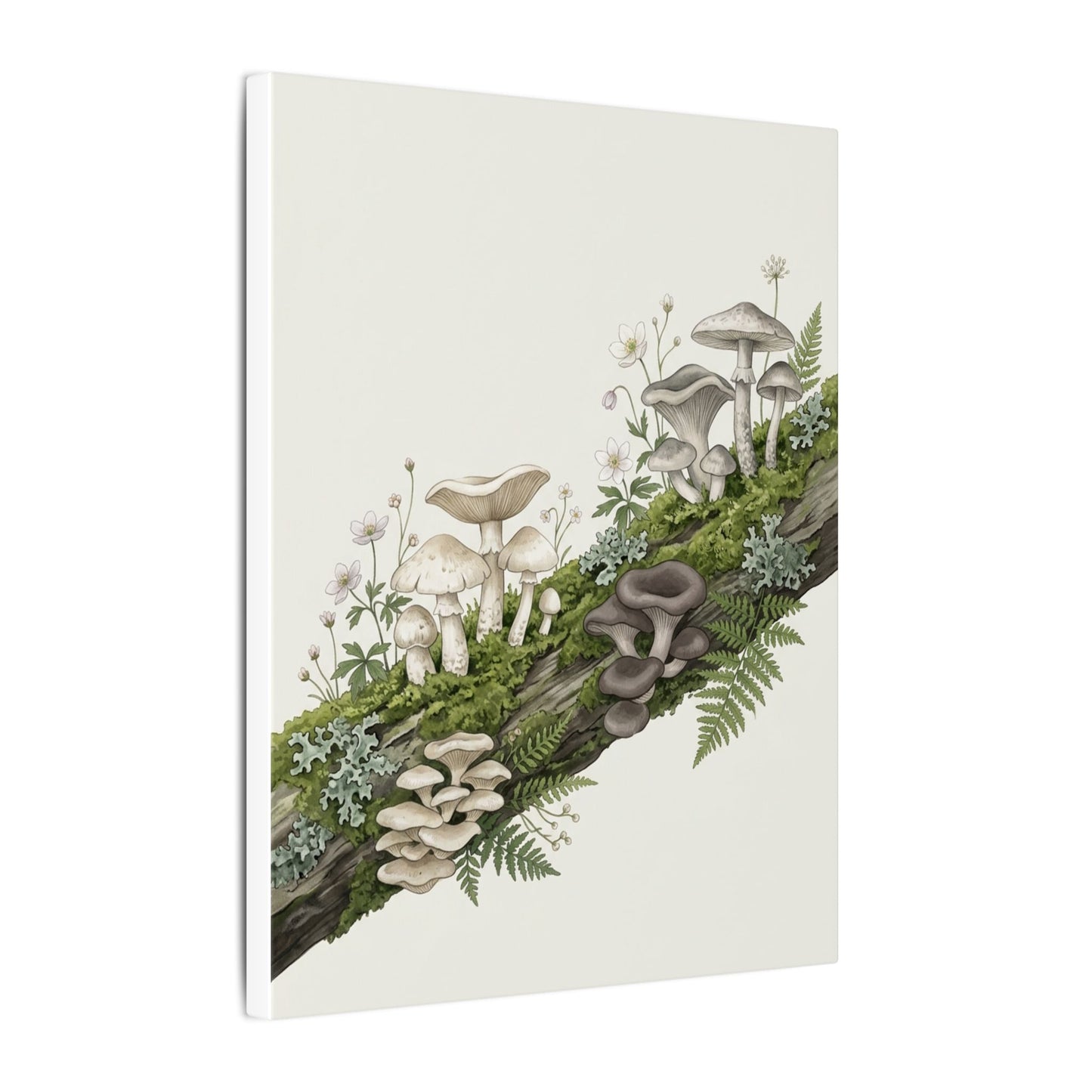 Dappled Wild Mushrooms Canvas Art - Japandi Ma