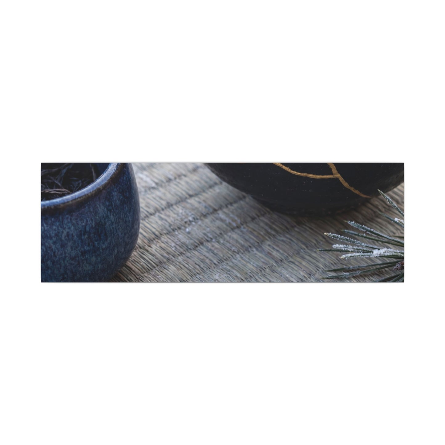 Kintsugi Tea Ceremony in Overcast | Gold Vein Canvas Art