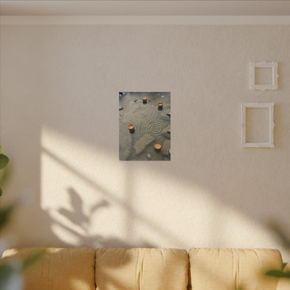 Water Ripple Canvas Art | Winter Japandi Japanese Pattern Art
