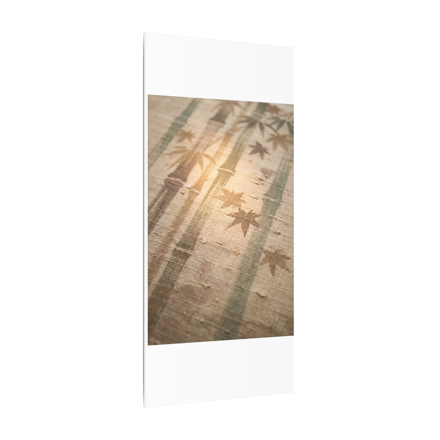 Autumn Bamboo Grove Japanese Pattern Canvas Art | Neutral Decor