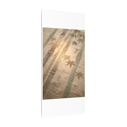 Autumn Bamboo Grove Japanese Pattern Canvas Art | Neutral Decor