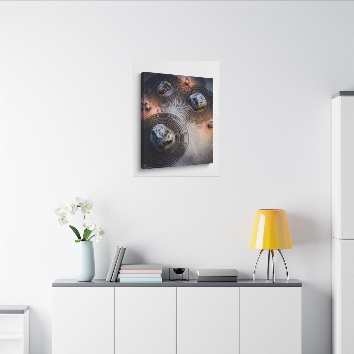 Candlelight Rock Garden Canvas Art - Japandi Ma