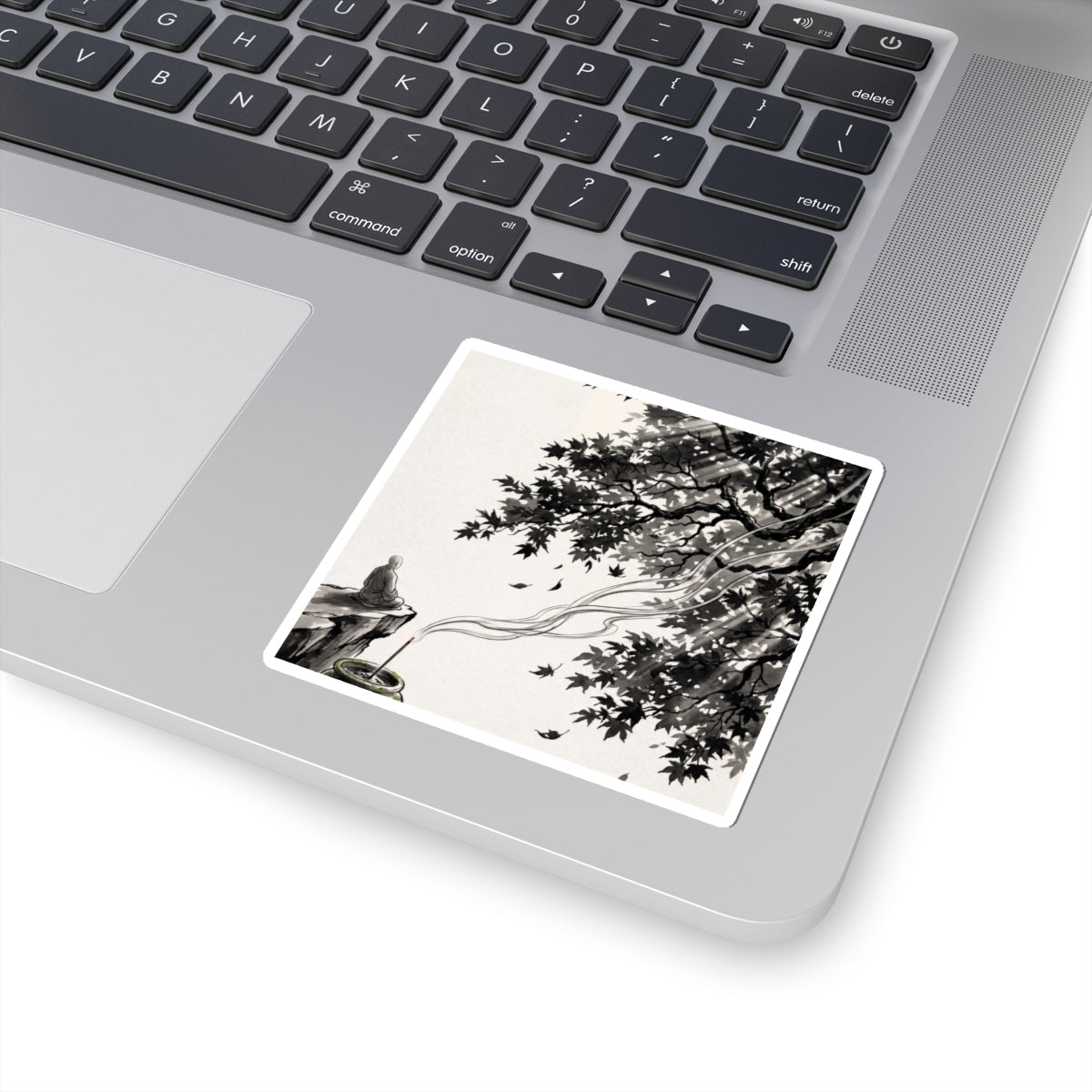 Incense Smoke Sticker | Autumn Zen Ukiyo E Inspired Art Art Print